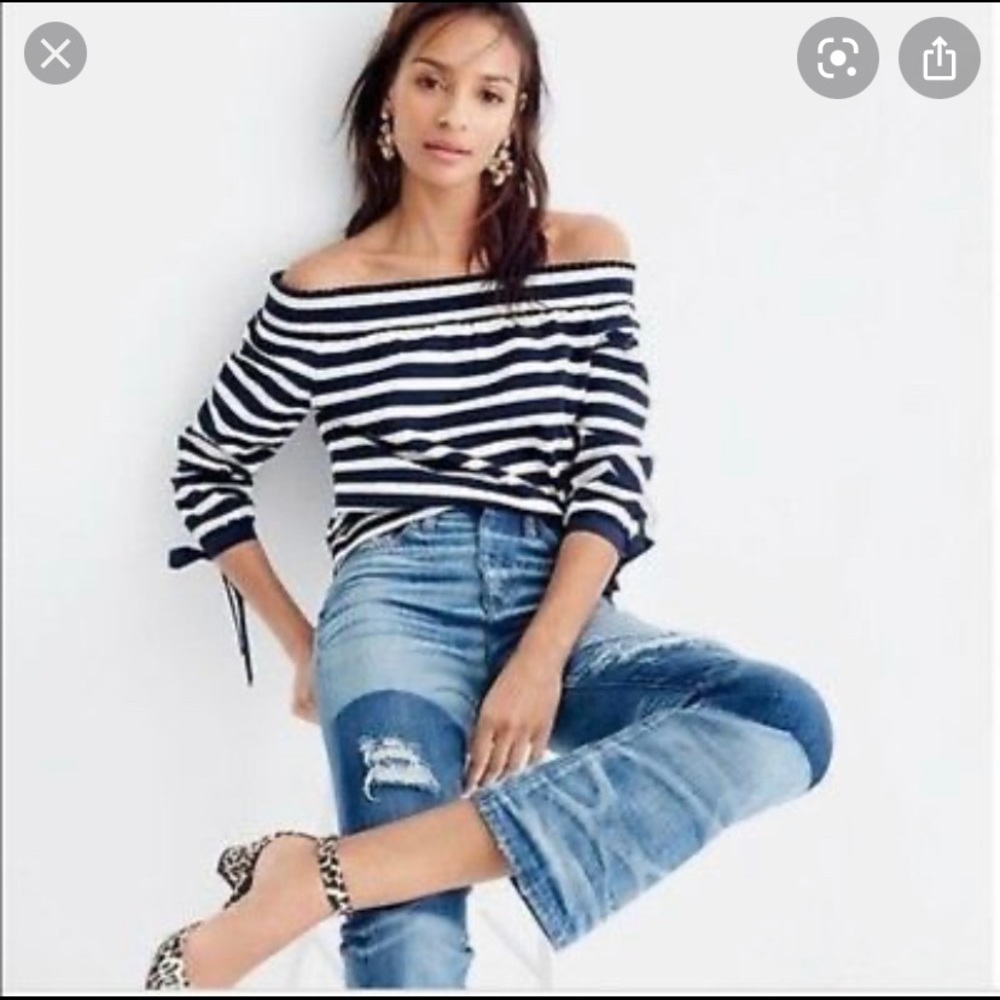 Like New J.Crew Off Shoulder Top